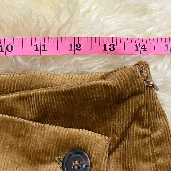 Love Tree Asymmetric Button Camel Stretch Corduroy Skort M - Picture 4 of 6